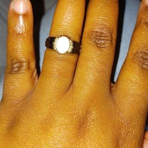 14k Black Onyx Mother of Pearl Ring